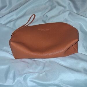 Natura Bissé Orange Saffiano Cosmetic Pouch